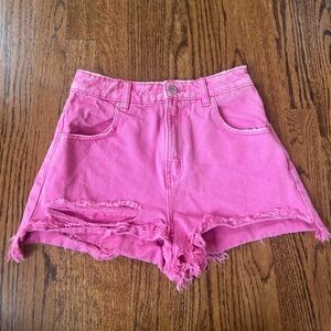 Rollas Pink Jean Shorts